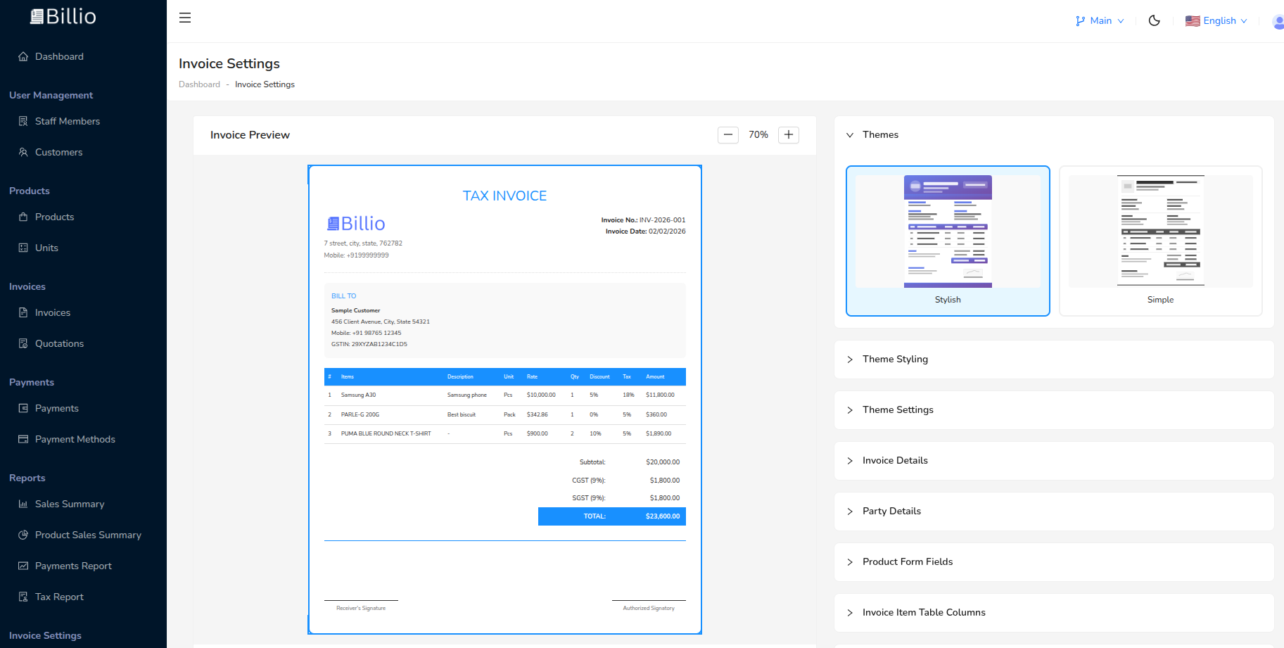 Billio SAAS AI Website Builder