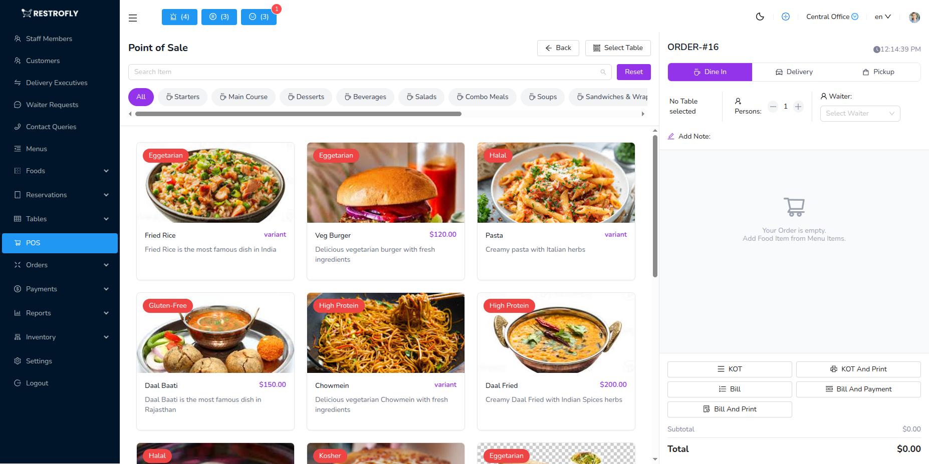 POS - Main Interface