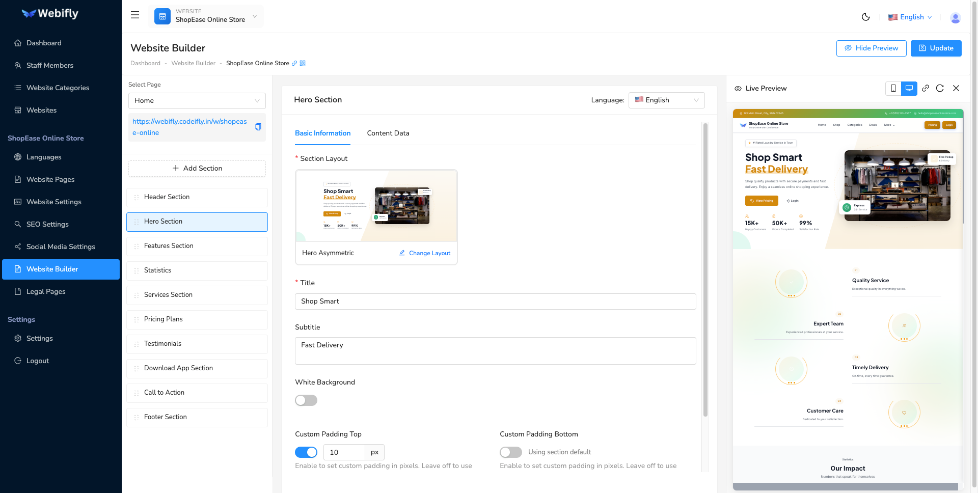 Webifly AI - No Code Website & Landing Page Builder - 1