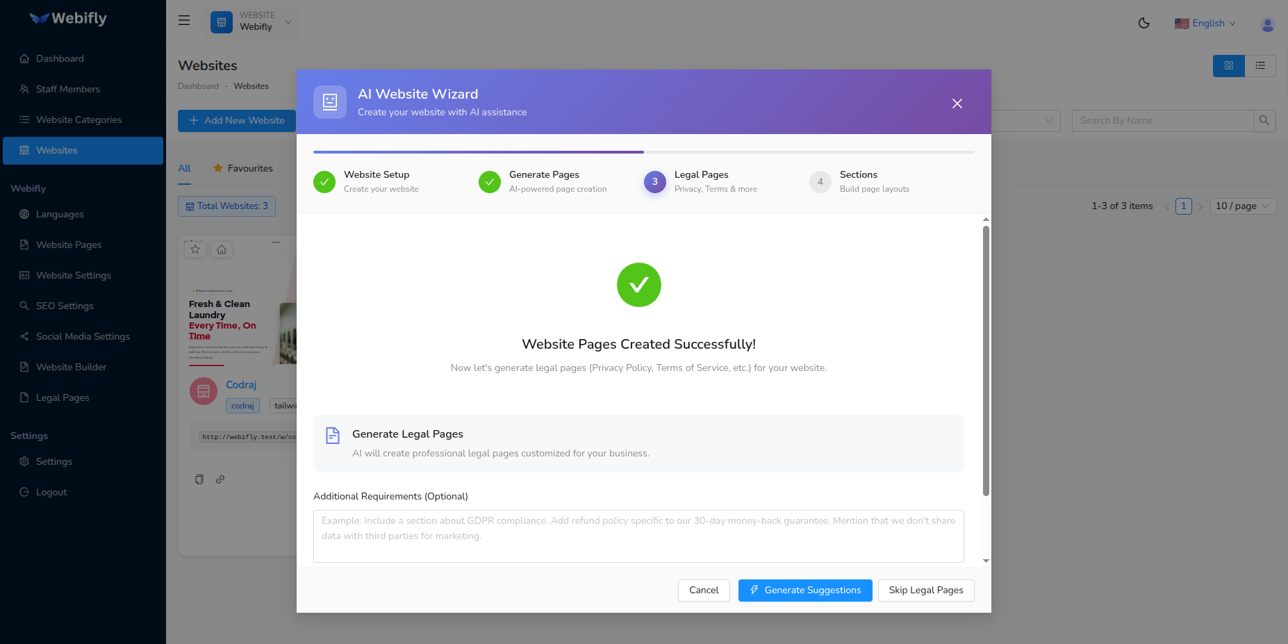 Pages Created Successfully